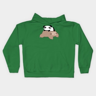 Little Panda and Sloth Kids Hoodie